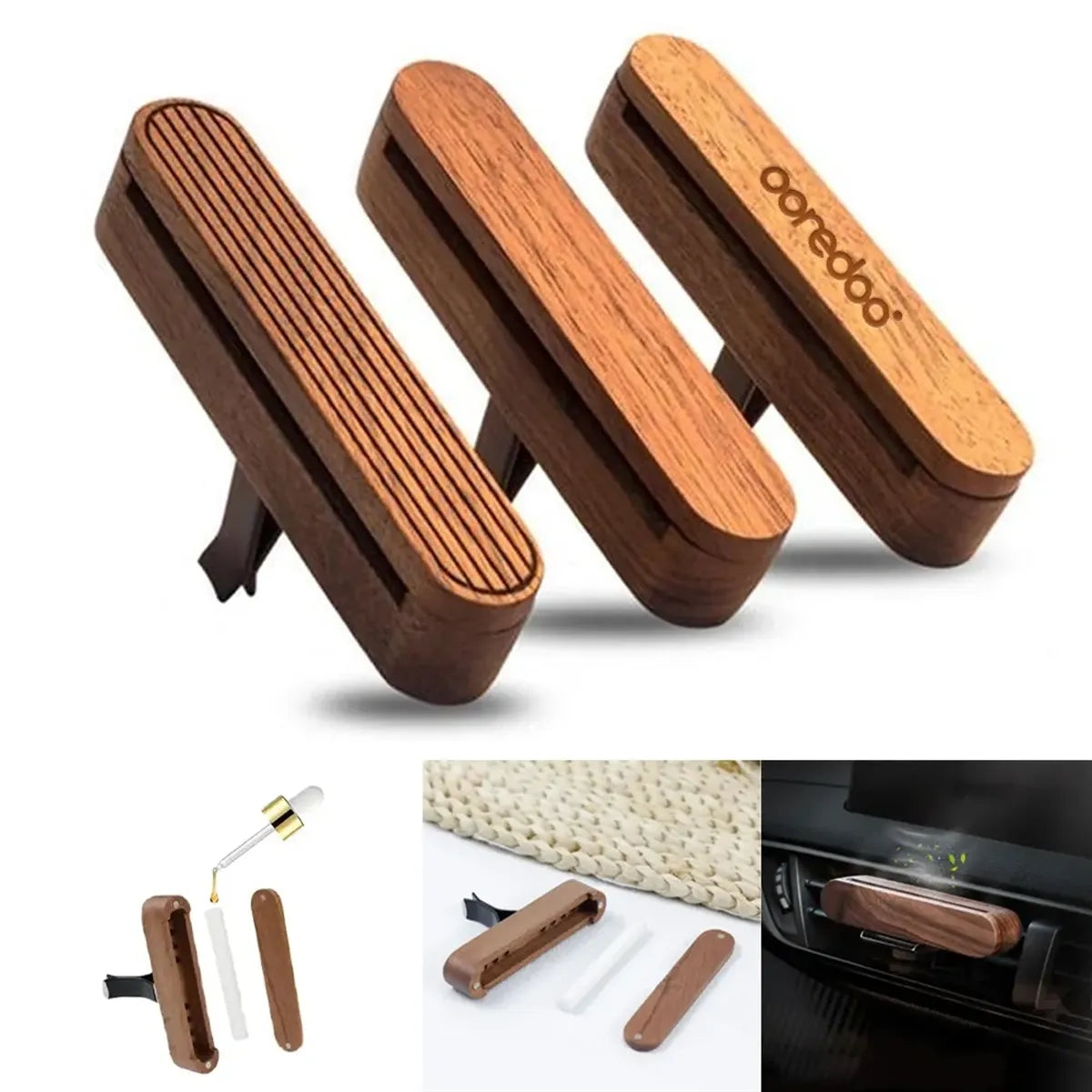 Wood Car Air Freshener - Min Qty 100