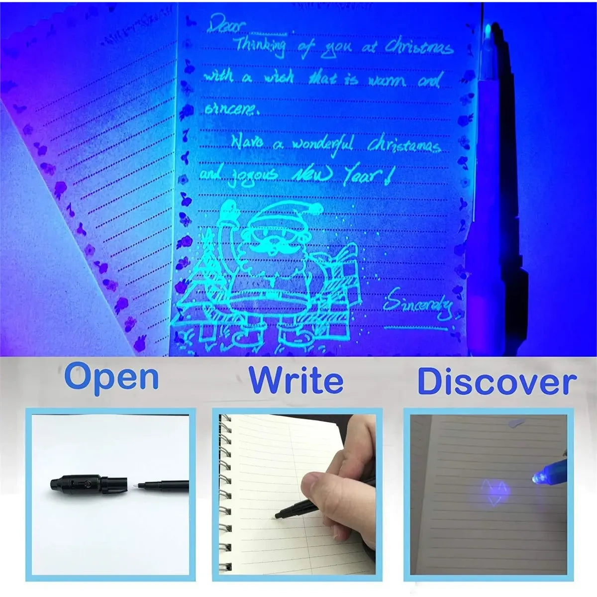 Invisible Ink Spy Pen with UV Light - min order 2000 pcs